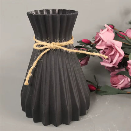 Plastic Vases Home Decor Anti-Ceramic Vases Imitation Rattan Flower Vase European Wedding Modern Decorations Unbreakable Basket