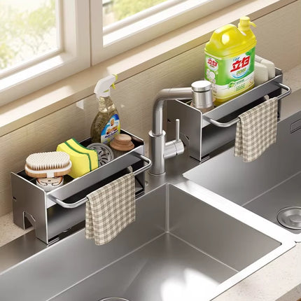 Kitchen Sink Stand Sponge Holder Dish Drainer Organizers Storage Accessories Shelf Storage Organizer Dish Drying Rack Gadgets