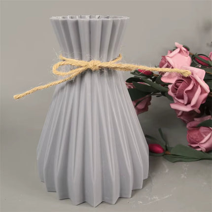 Plastic Vases Home Decor Anti-Ceramic Vases Imitation Rattan Flower Vase European Wedding Modern Decorations Unbreakable Basket