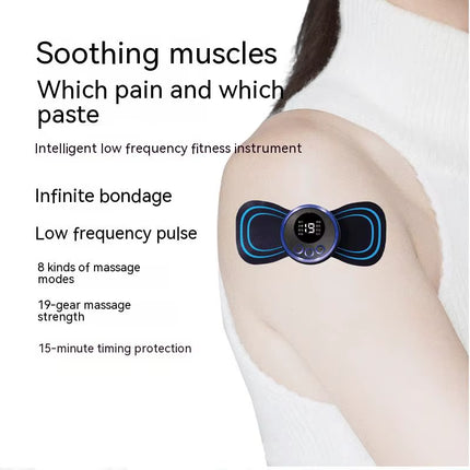 Neck Rechargeable Massager Electric Neck Massage Relief Pain Muscle Stimulation Improve Blood Circulation Portable Massage Tools