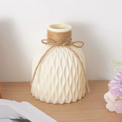 Plastic Vases Home Decor Anti-Ceramic Vases Imitation Rattan Flower Vase European Wedding Modern Decorations Unbreakable Basket