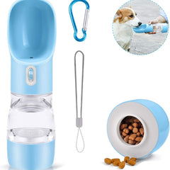 Portable Dog Water Bottle Pet Drinking Bottle Leak Proof Portable Puppy Water Bottle Dispenser and Cats Water Bottle for Walking Traveling Hiking (Blue/258Ml)